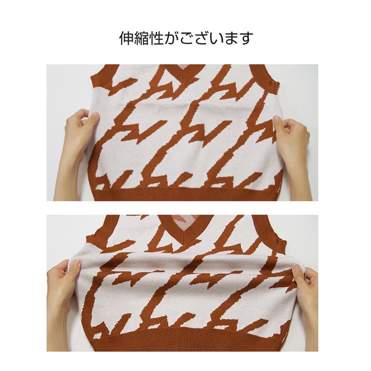 ニットベスト 格子 トップス | JOCOSA | 詳細画像10 