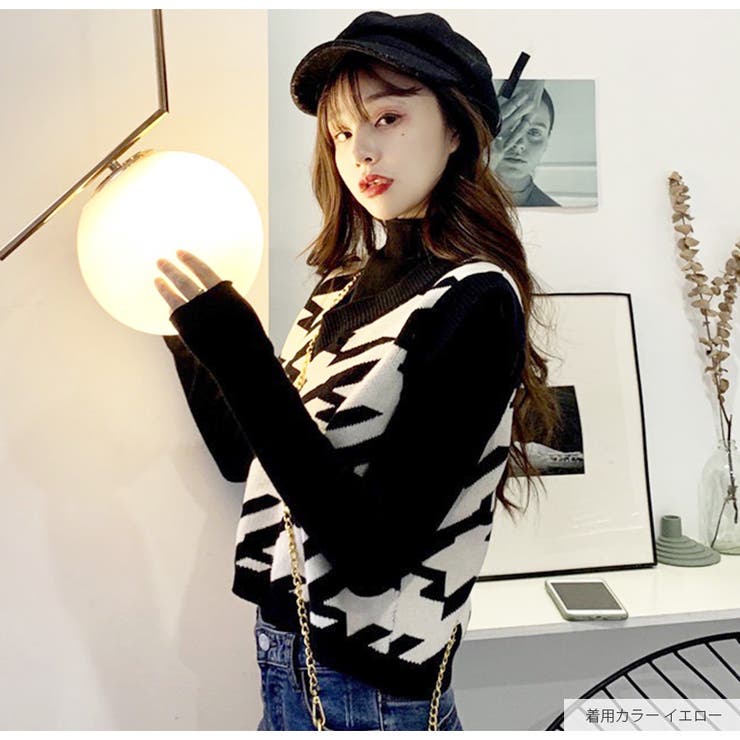 ニットベスト 格子 トップス | JOCOSA | 詳細画像17 