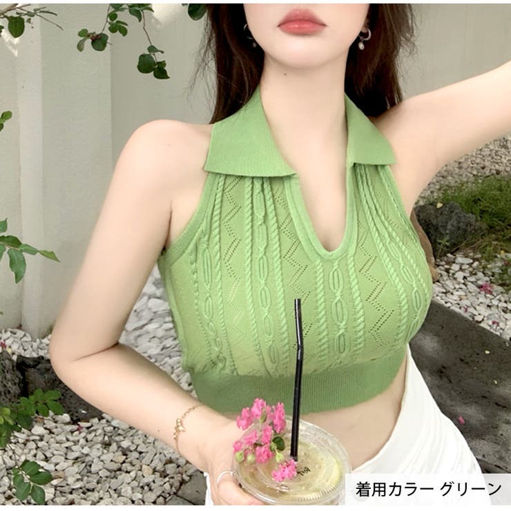 サマーニット ノースリーブ 襟 | JOCOSA | 詳細画像17 