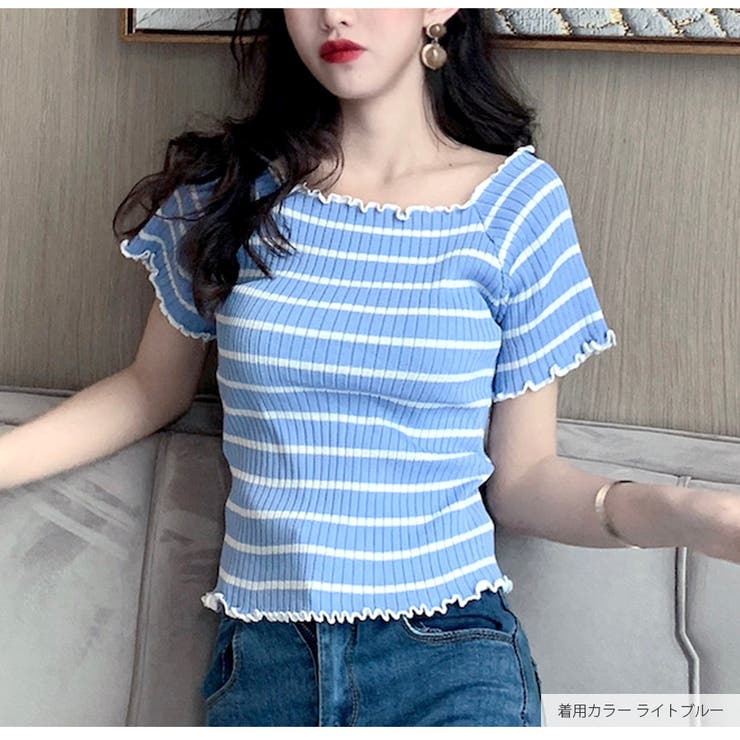 メロウフリル ボーダー 半袖 | JOCOSA | 詳細画像24 