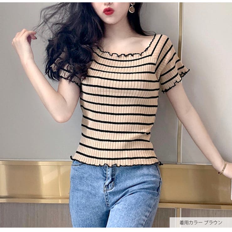 メロウフリル ボーダー 半袖 | JOCOSA | 詳細画像27 