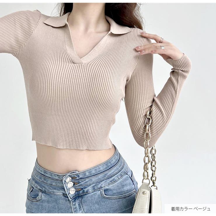 ニット トップス 襟付きVネック | JOCOSA | 詳細画像18 