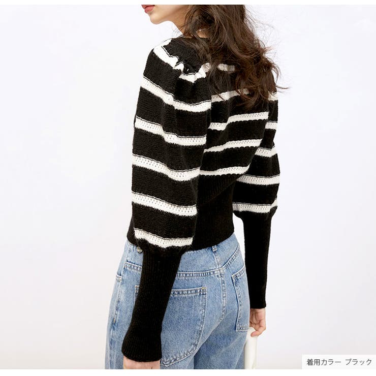 ニット スクエアネック ボーダー | JOCOSA | 詳細画像4 