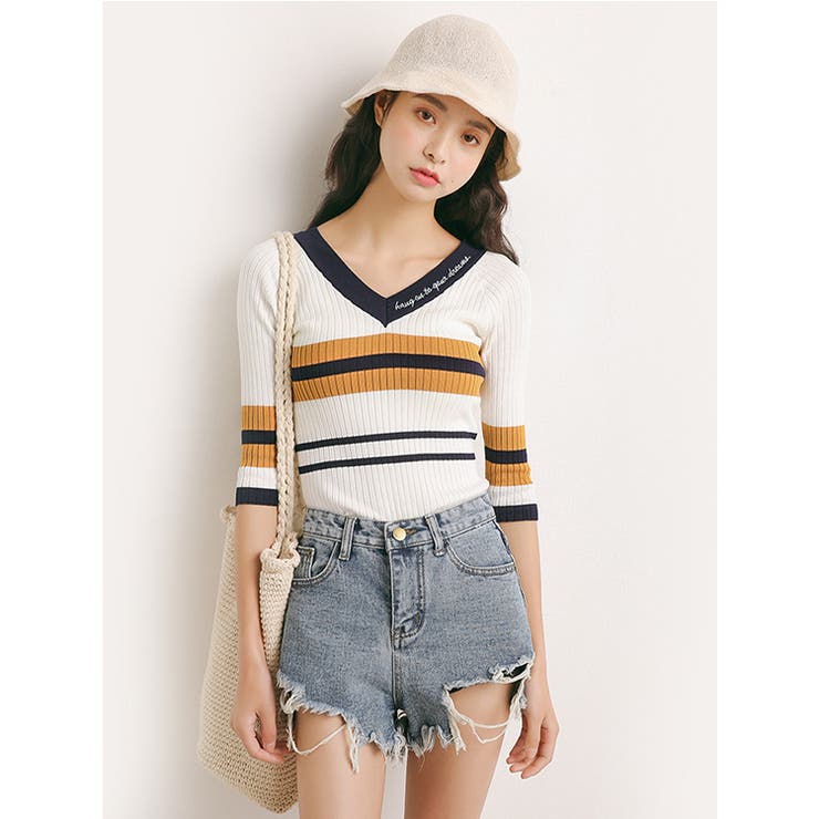 トップス ニット マルチボーダー | JOCOSA | 詳細画像2 