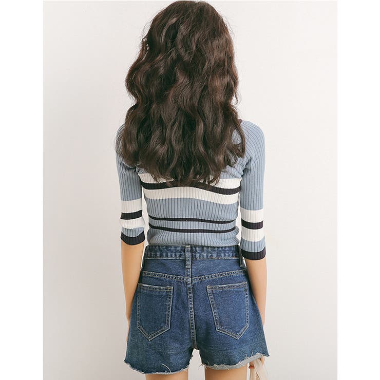 トップス ニット マルチボーダー | JOCOSA | 詳細画像4 