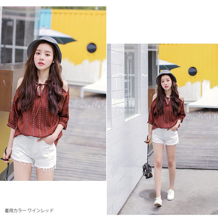 オフショルダー ドット ブラウス | JOCOSA | 詳細画像18 