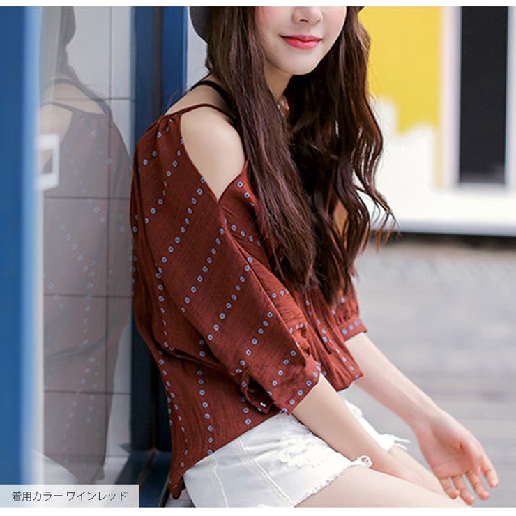 オフショルダー ドット ブラウス | JOCOSA | 詳細画像19 