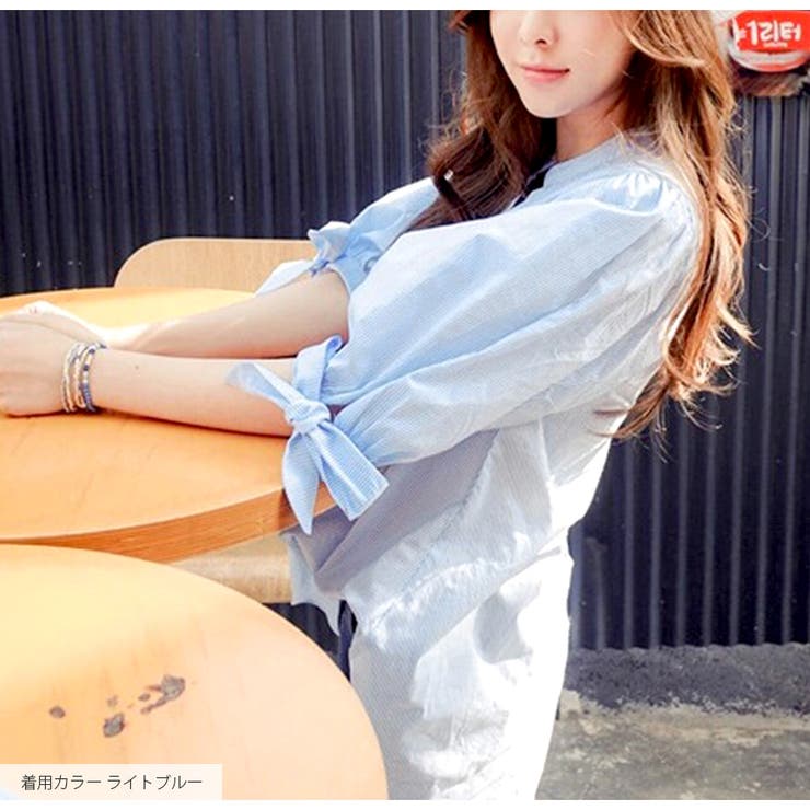 ブラウス ストライプ 袖リボン | JOCOSA | 詳細画像15 