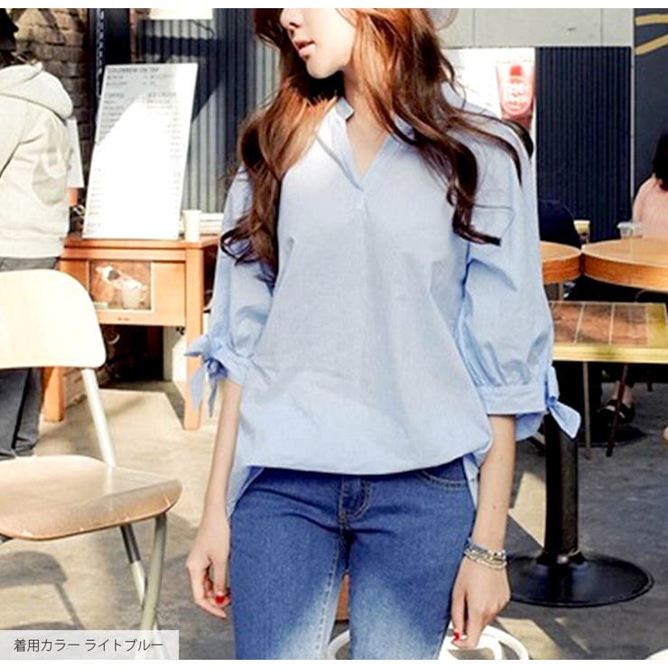 ブラウス ストライプ 袖リボン | JOCOSA | 詳細画像16 