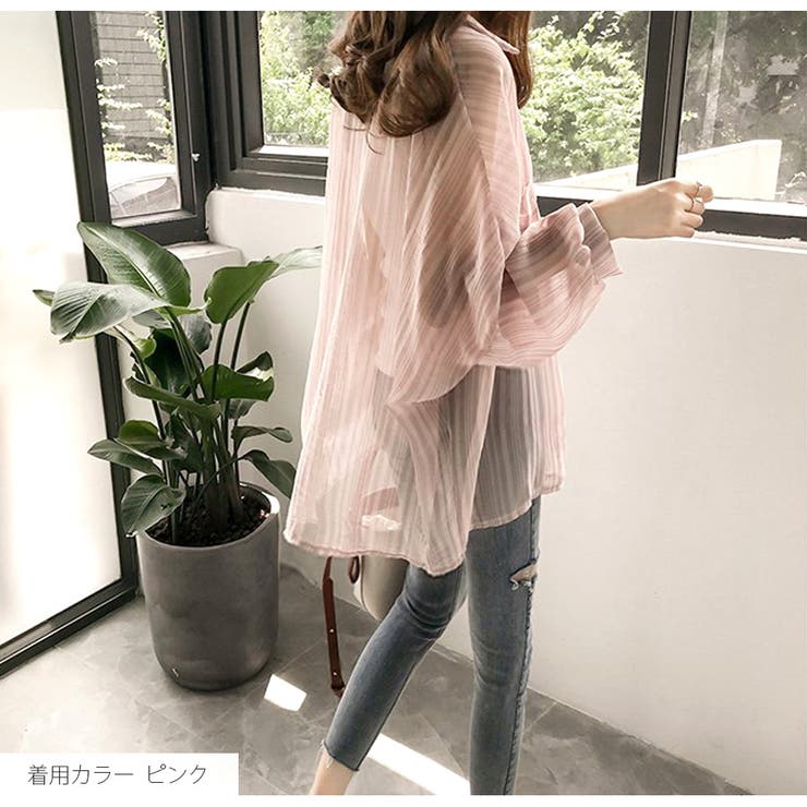 シアーシャツ 長袖 ストライプ | JOCOSA | 詳細画像4 