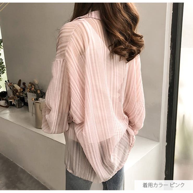 シアーシャツ 長袖 ストライプ | JOCOSA | 詳細画像5 