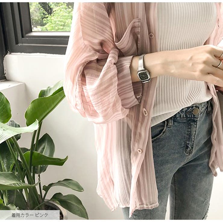 シアーシャツ 長袖 ストライプ | JOCOSA | 詳細画像21 