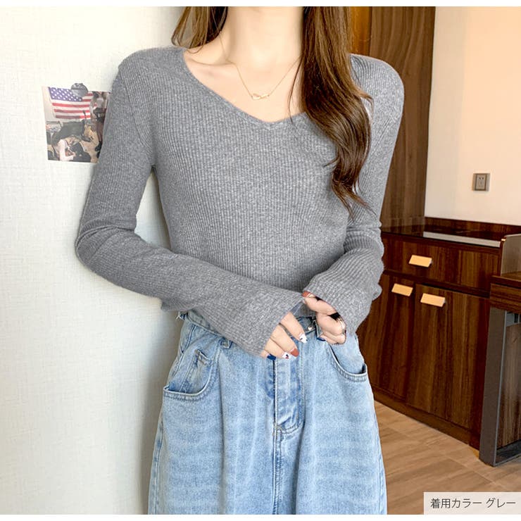 ショート丈トップス リブ 無地 | JOCOSA | 詳細画像18 