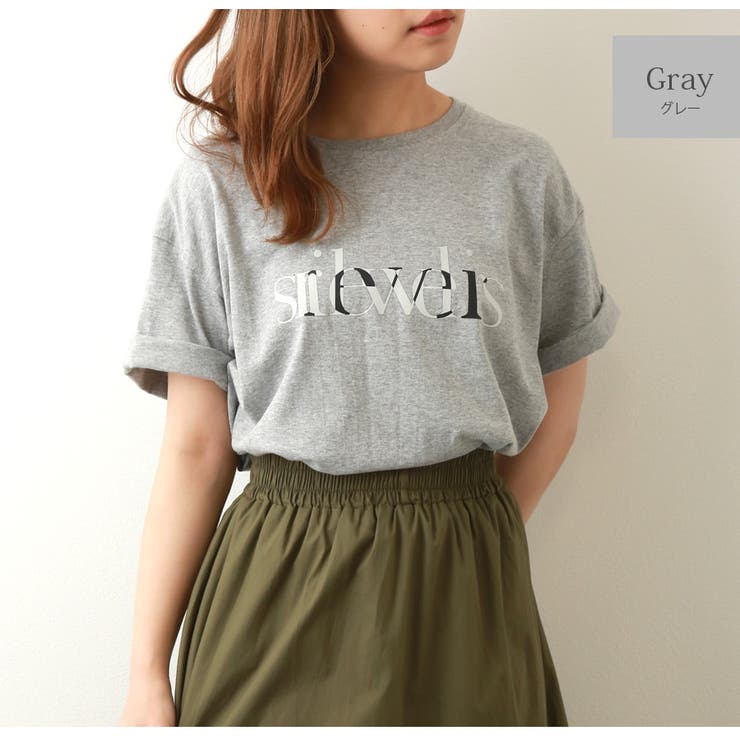 グレー | ロゴTシャツ プリント オーバーサイズ | JOCOSA