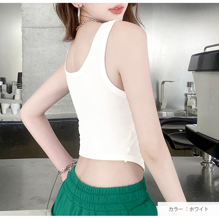 スカーラ　ショートタンクトップ　トップスのみ　Mサイズ　ピンク レースレディース Lace Ladies スクエアネックタンクトップ