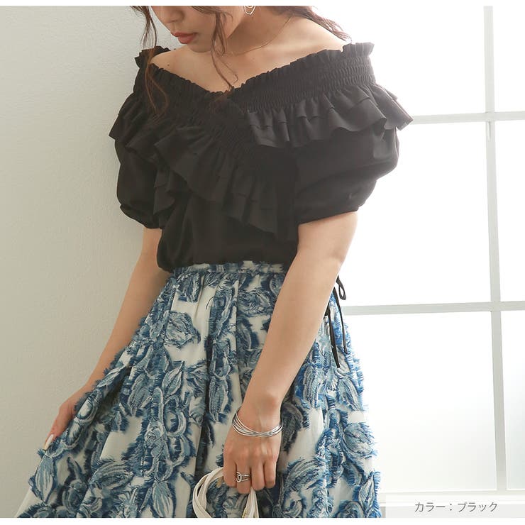 クロスフリル ブラウス トップス | JOCOSA | 詳細画像14 