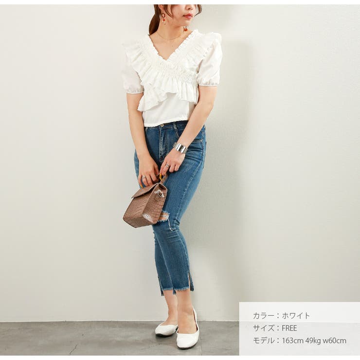 クロスフリル ブラウス トップス | JOCOSA | 詳細画像15 
