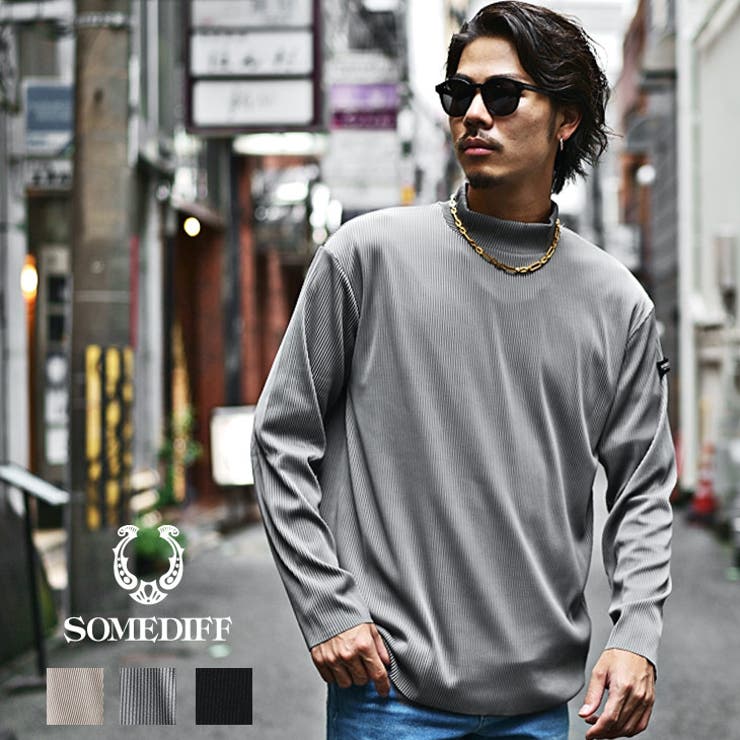 韓国　ストリート　メンズ　長袖　Tシャツ　オーバーサイズ　ブラック　ロンT