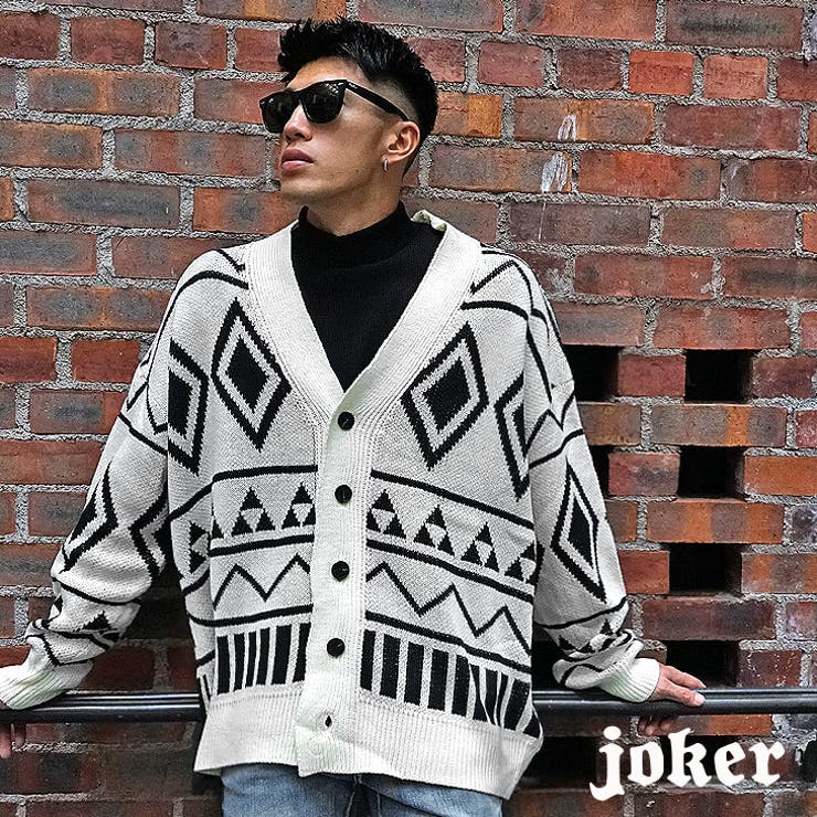 ネイティブ柄ニットカーディガン メンズ セーター | JOKER | 詳細画像1 