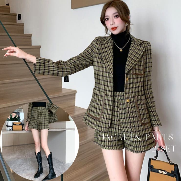 ツイード セットアップ 上下セット[品番：JSFW0012698]｜JS FASHION 