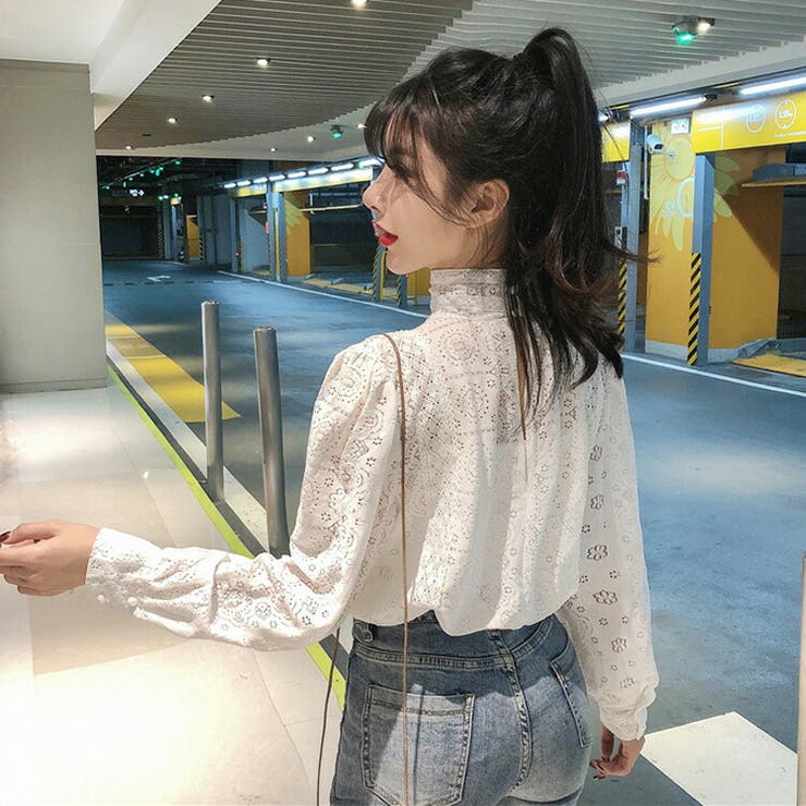 セール】【WEB限定】レースタック2WAYチュニック◇（シャツ