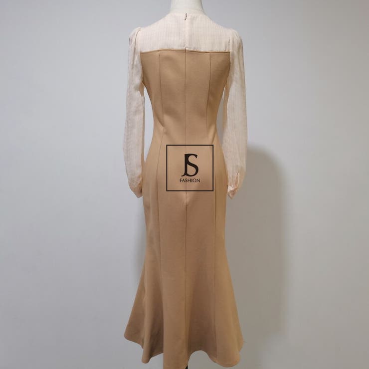 JF FASHION マーメイド ワンピース ドレス JSfashionパーティードレス 全2色 マーメイドワンピース ベア