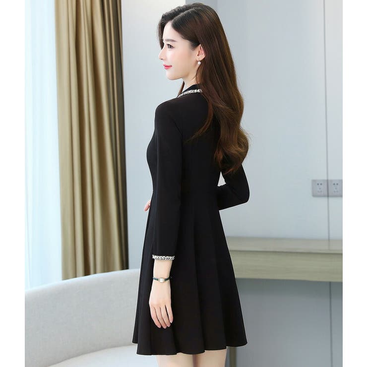 ツイードヘム Aラインワンピース 襟付 | JS FASHION | 詳細画像9 