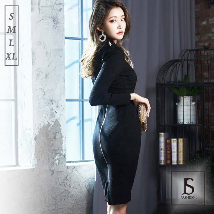 ジップアップ タイトワンピース ハイネック 品番 Jsfw Js Fashion ジェーエスファッション のレディースファッション通販 Shoplist ショップリスト