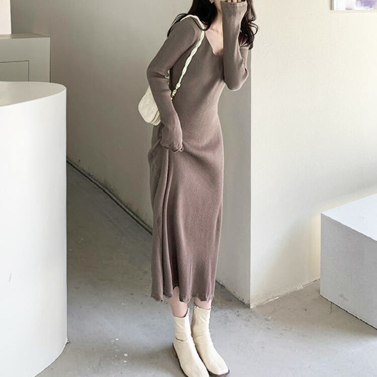 ニットワンピース 秋冬 ワンピース[品番：JSFW0009206]｜JS