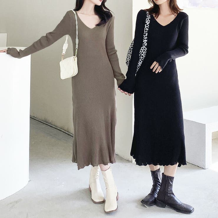 ニットワンピース 秋冬 ワンピース[品番：JSFW0009206]｜JS