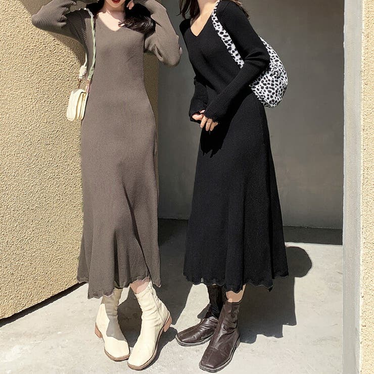 ニットワンピース 秋冬 ワンピース[品番：JSFW0009206]｜JS