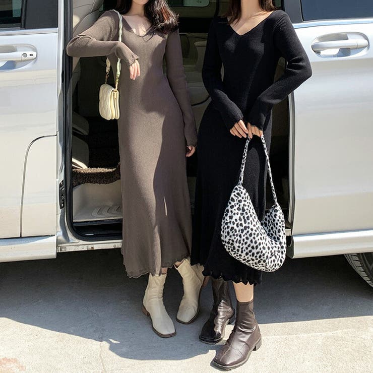 大人気❤️タイトロングワンピース 秋冬にぴったり お出かけ