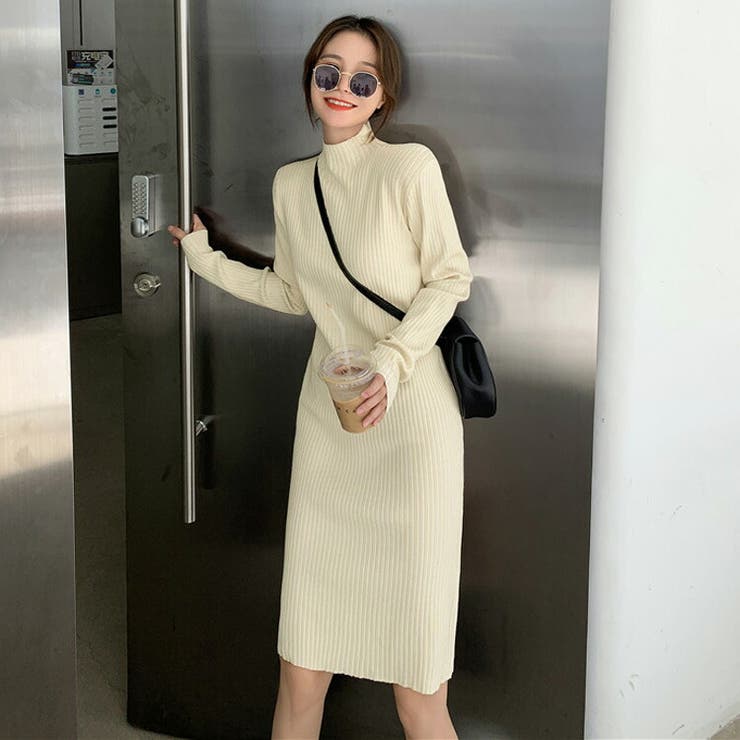2種類丈リブニットワンピース 全2色 ハイネック 品番 Jsfw Js Fashion ジェーエスファッション のレディースファッション通販 Shoplist ショップリスト