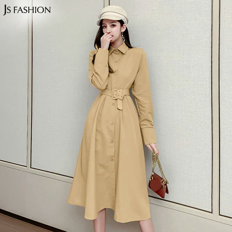 シャツワンピース ロングワンピース Aライン 品番 Jsfw Js Fashion ジェーエスファッション のレディースファッション通販 Shoplist ショップリスト