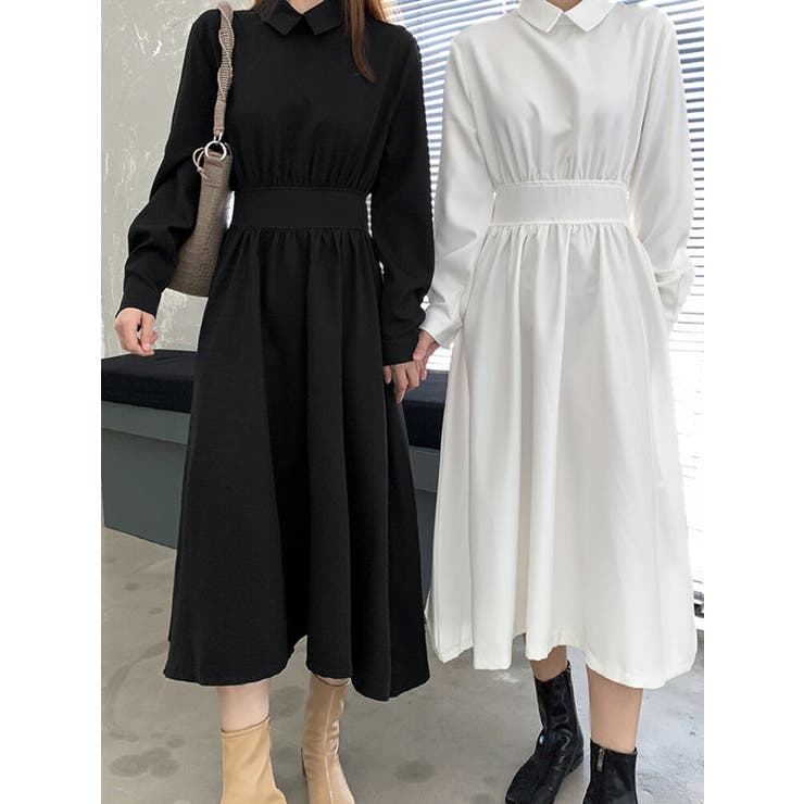 ✨日本製✨ シーレット 2 ロングワンピース ドッキング 綿100％ 高級 紺 プロダクト ドレス