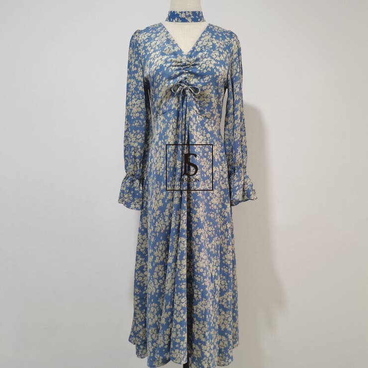 花柄ワンピース 全2色 総柄[品番：JSFW0008193]｜JS FASHION