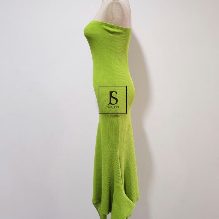 ベアトップワンピース アンバランスヘム リブニット 品番 Jsfw Js Fashion ジェーエスファッション のレディース ファッション通販 Shoplist ショップリスト