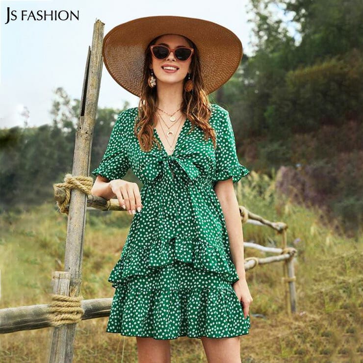 小花柄ワンピース リゾートワンピ Aライン 品番 Jsfw Js Fashion ジェーエスファッション のレディースファッション通販 Shoplist ショップリスト