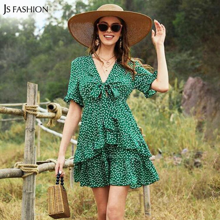 小花柄ワンピース リゾートワンピ Aライン 品番 Jsfw Js Fashion ジェーエスファッション のレディースファッション通販 Shoplist ショップリスト