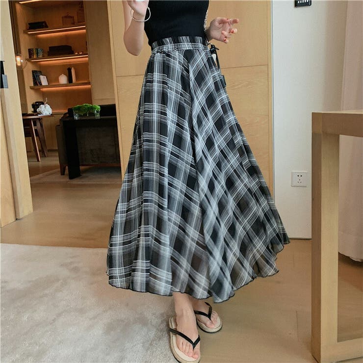 ロングスカート チェック柄 シフォン 品番 Jsfw Js Fashion ジェーエスファッション のレディースファッション通販 Shoplist ショップリスト