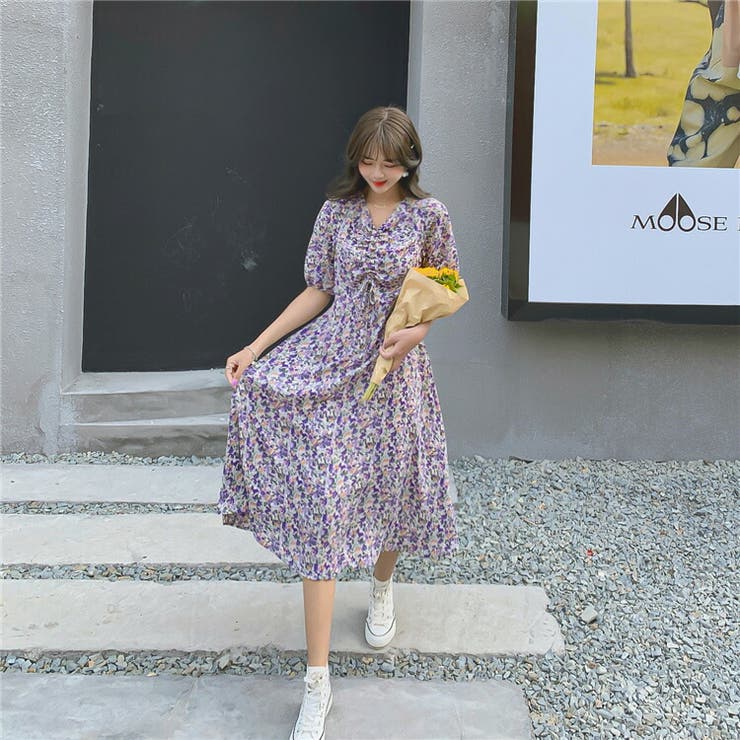 海外ファッションブランド通販サイト【公式】 小花柄ワンピース FASHION 総柄[品番：JSFW0008427]｜JS 半袖 ワンピース
