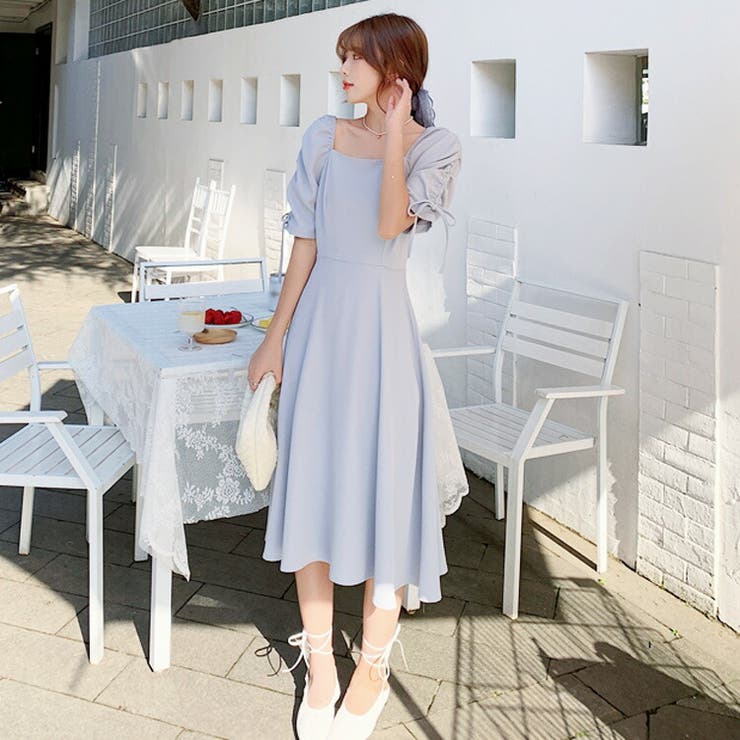 Aラインワンピース 全2色 シャーリング 品番 Jsfw Js Fashion ジェーエスファッション のレディースファッション通販 Shoplist ショップリスト