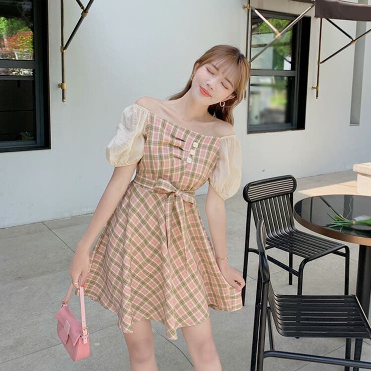 ミニワンピース 全2色 チェック柄[品番：JSFW0008473]｜JS