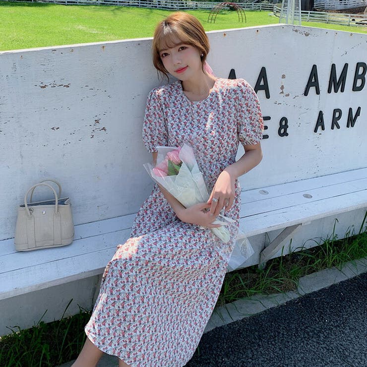 小花柄ワンピース 全2色 シフォンワンピース 品番 Jsfw Js Fashion ジェーエスファッション のレディースファッション通販 Shoplist ショップリスト