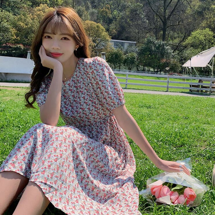 小花柄ワンピース 全2色 シフォンワンピース 品番 Jsfw Js Fashion ジェーエスファッション のレディースファッション通販 Shoplist ショップリスト