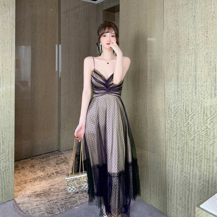 パーティードレス ドット柄 ロングワンピース 品番 Jsfw Js Fashion ジェーエスファッション のレディースファッション通販 Shoplist ショップリスト