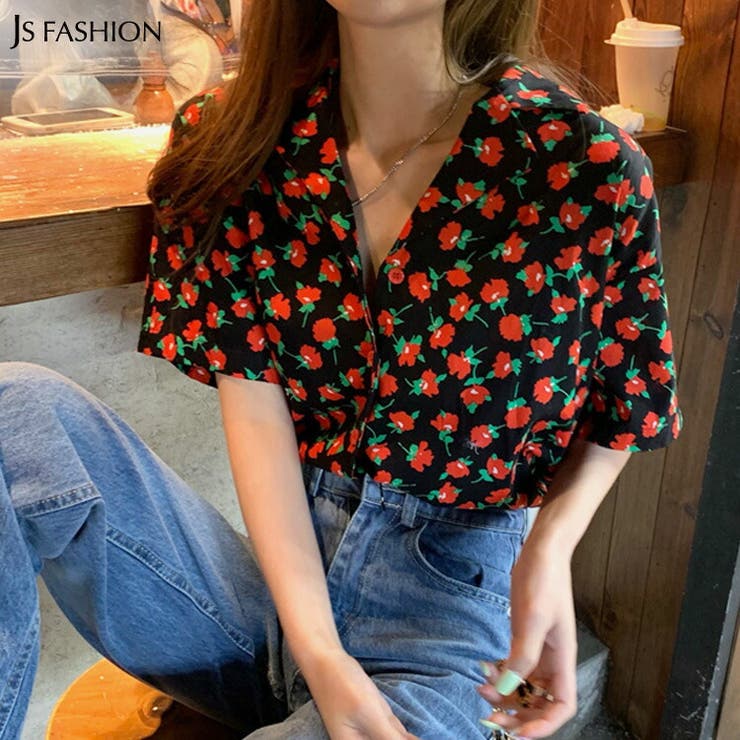 花柄ブラウス 全2色 シャツブラウス[品番：JSFW0008634]｜JS