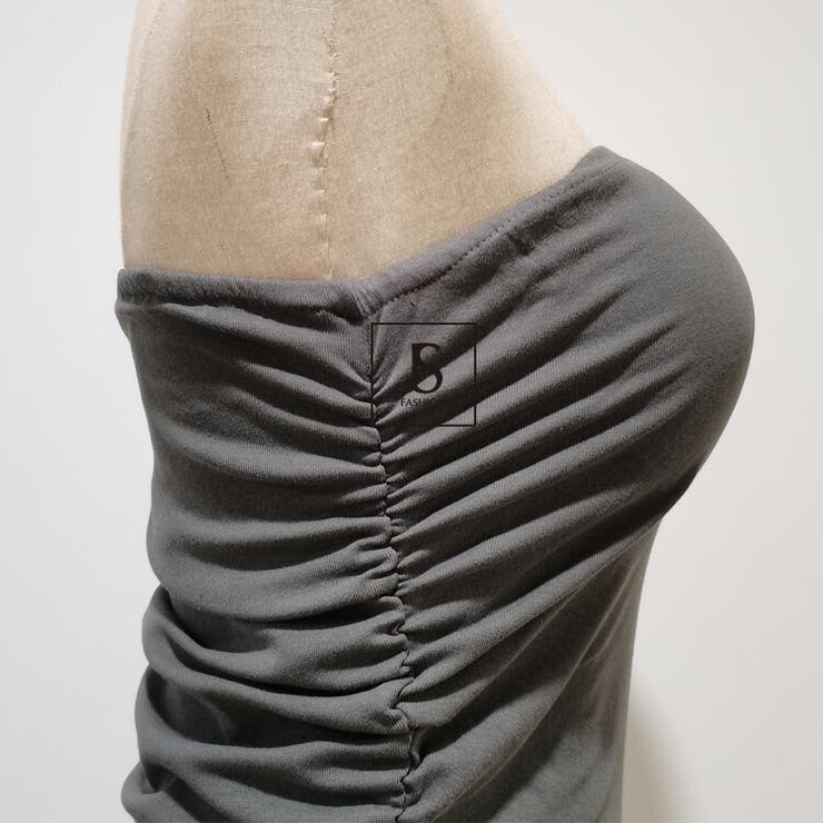 ベアトップワンピース 全2色 カップ付き[品番：JSFW0008640]｜JS