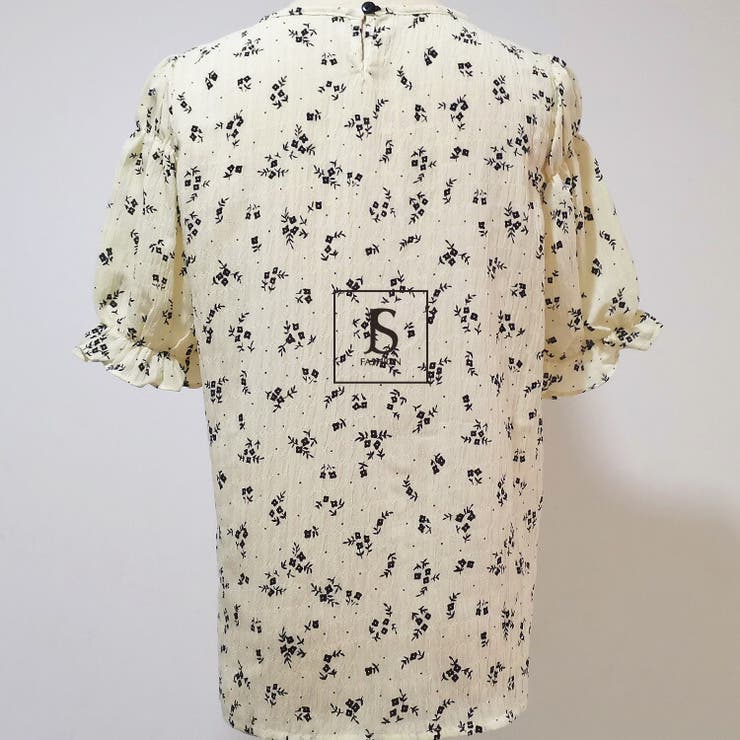 小花柄トップス 花柄ブラウス シアーブラウス[品番：JSFW0008586