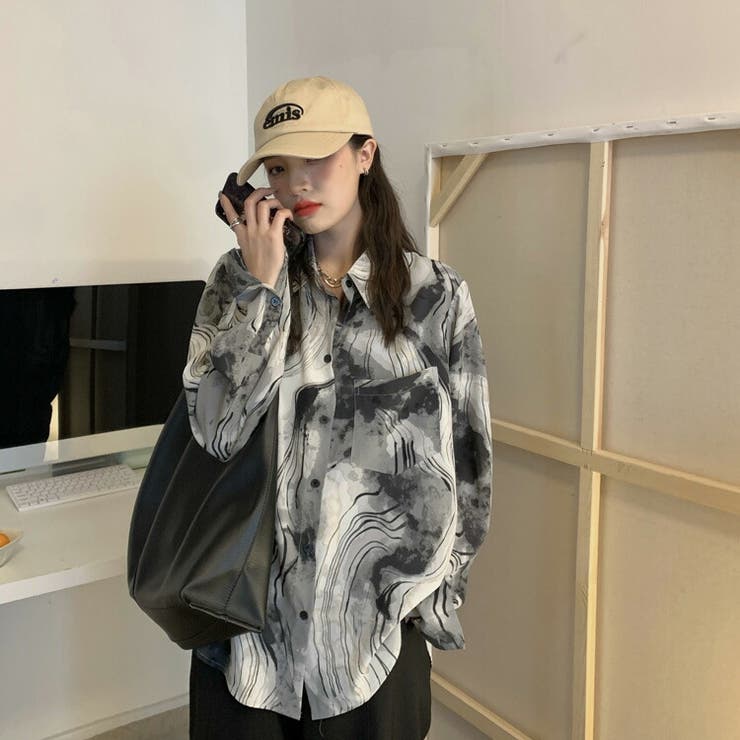 シャツトップス 柄シャツ タイダイ柄風 品番 Jsfw Js Fashion ジェーエスファッション のレディースファッション 通販 Shoplist ショップリスト